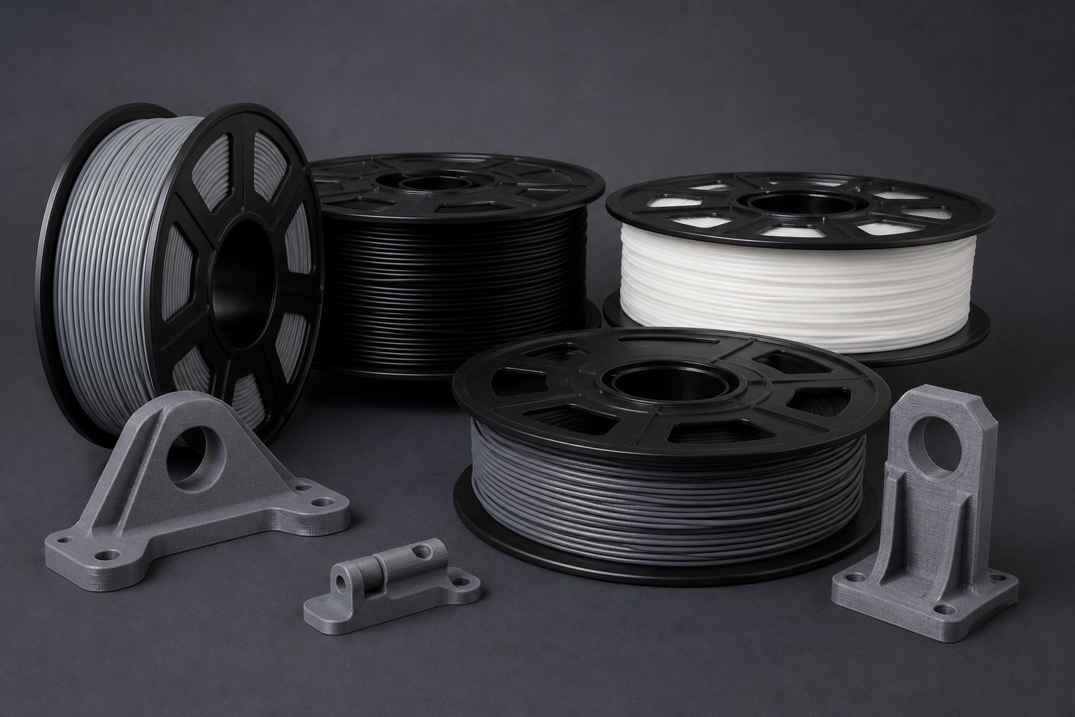 Bobine filamento neutre e pezzi tecnici FDM — Castalia Lab